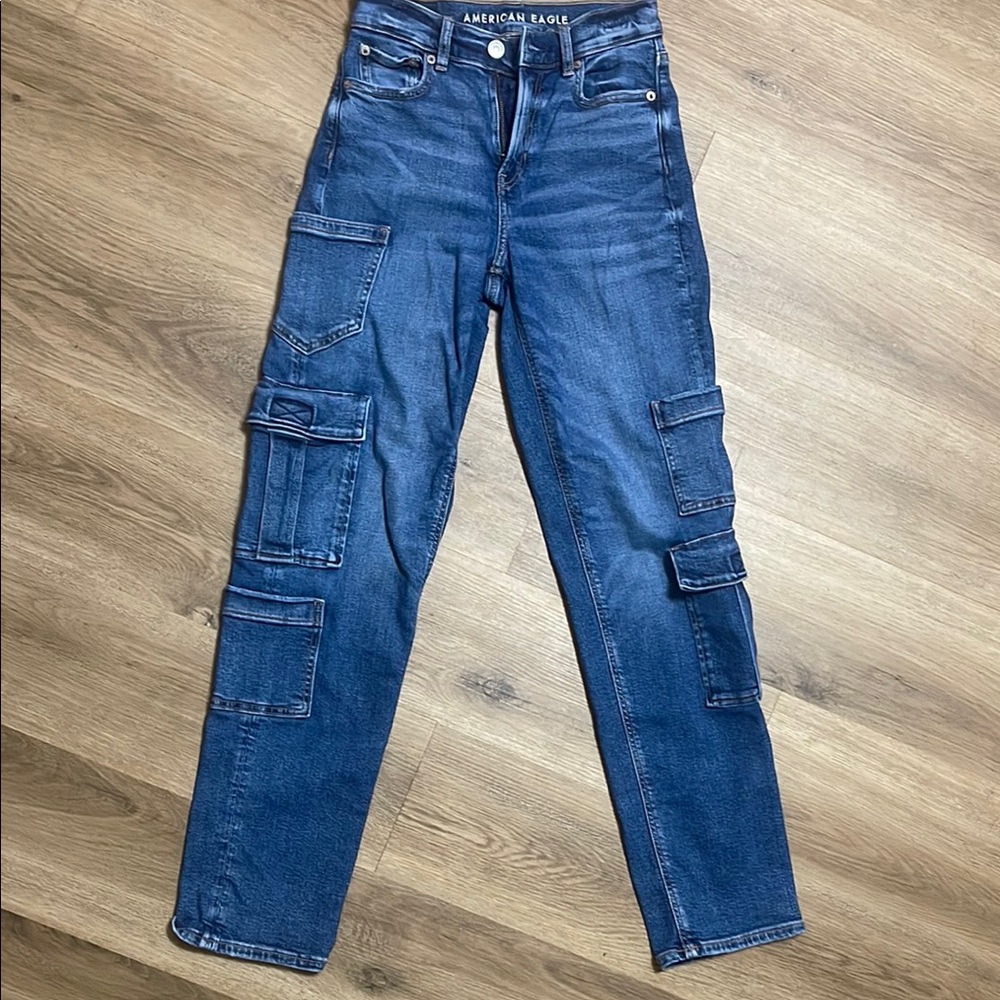 American Eagle Outfitters Denim Jeans with Tan Label